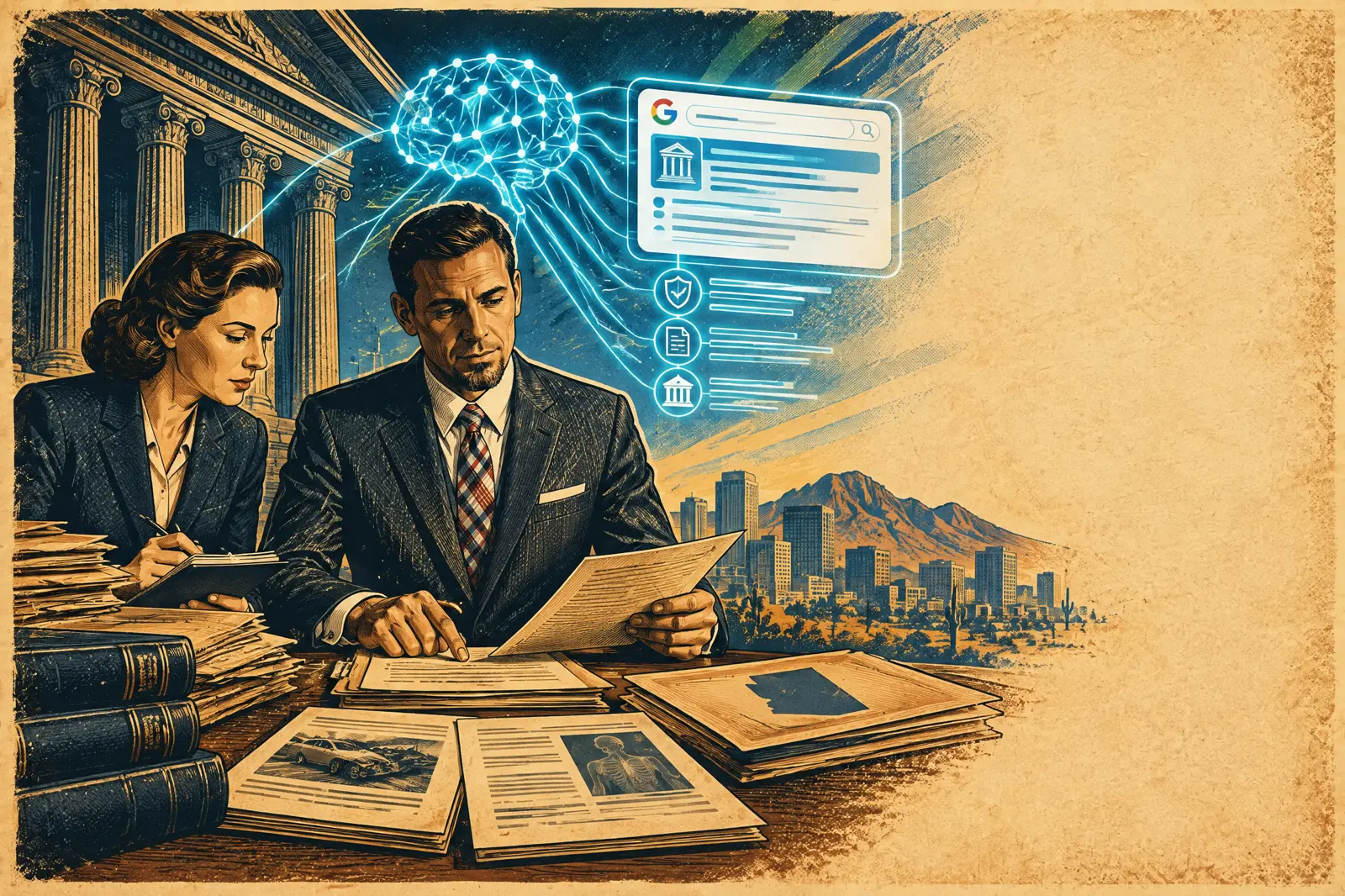 AI SEO strategy for a personal injury law firm